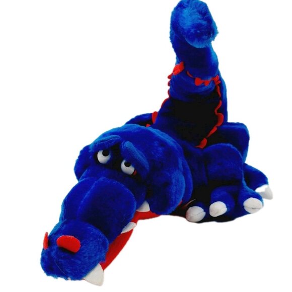 Classic Toy Co Red Blue Crocodile Stuffed Animal Plush - Picture 1 of 7